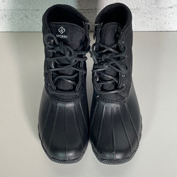 Sperry® woman's Saltwater Seacycled™ Duck Boots black 6. - Picture 6 of 10